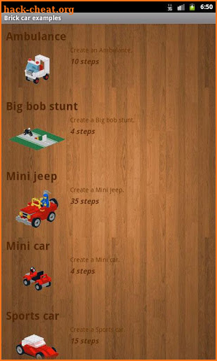 Brick car examples - AdFree screenshot