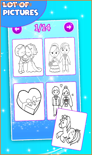 Bride and groom Coloring Game for kids screenshot