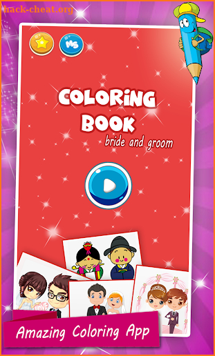 Bride And Groom Wedding Coloring Pages Game screenshot