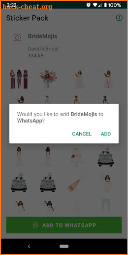 BrideMojis for WhatsApp screenshot