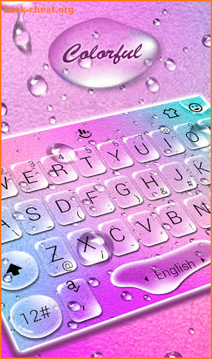 Bright Colorful Water Drop Keyboard screenshot