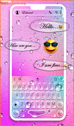Bright Colorful Water Drop Keyboard screenshot