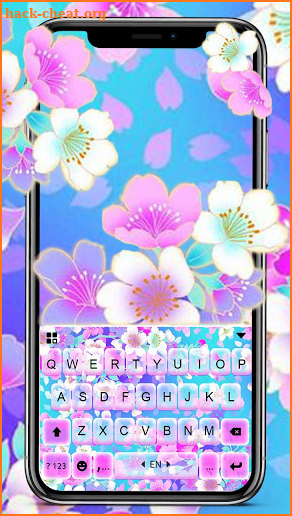 Bright Flowers 2 Keyboard Background screenshot