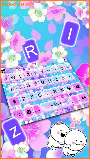 Bright Flowers 2 Keyboard Background screenshot