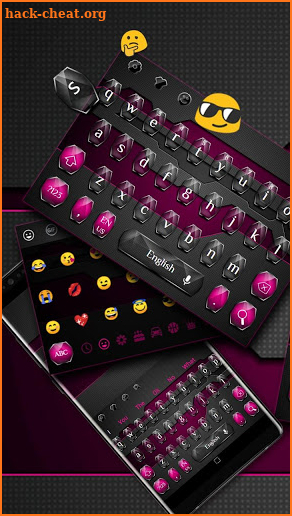 Bright Metal Black Pink Keyboard screenshot
