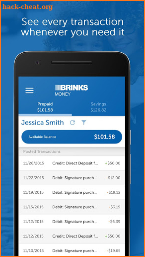 Brink's Prepaid screenshot