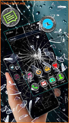 Broken, Glass, Hd Theme & Live Wallpaper screenshot