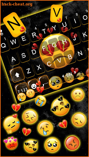 Broken Heart Gravity Keyboard Background screenshot