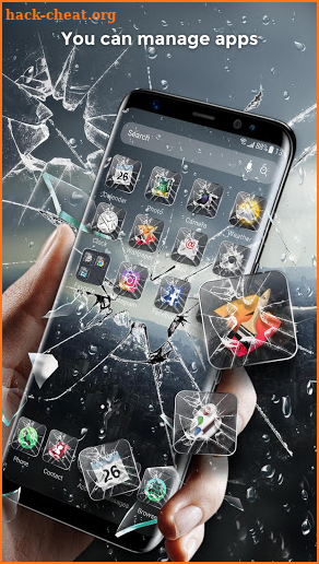 Broken Screen Glass Launcher for Android screenshot
