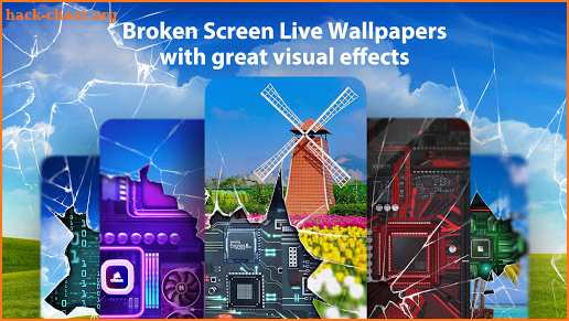 Broken Screen Prank Live Wallpapers Themes screenshot