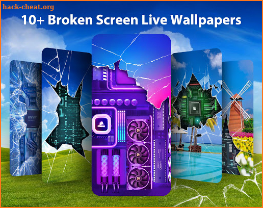 Broken Screen Prank Live Wallpapers Themes screenshot