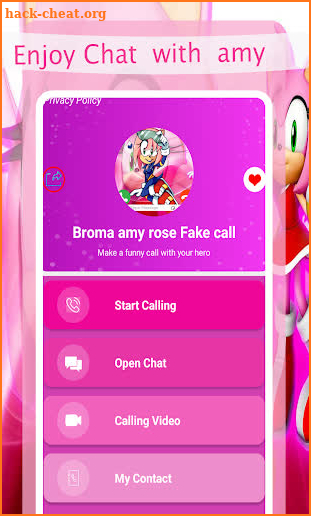 Broma Amy Rose fake call prank screenshot