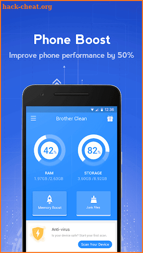 Brother Clean - boost, clean and optimize phone screenshot