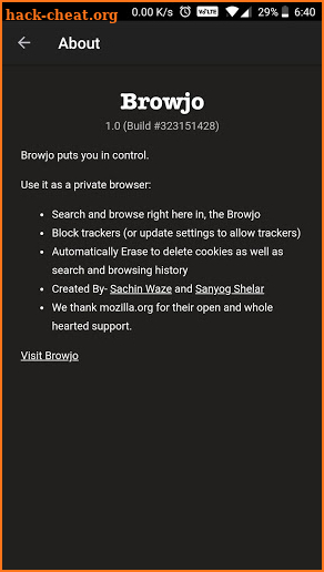 Browjo - The most secured web browser of the world screenshot