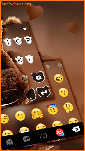 Brown Teddybear Keyboard Theme screenshot