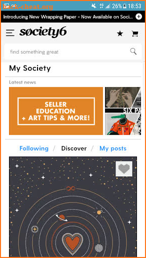 Browse Society6 screenshot