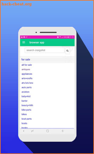 Browser For classifiends{jobs, gigs, for sale,} screenshot