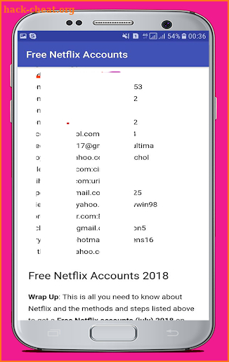 browser for Free Netflix Account 2018 screenshot