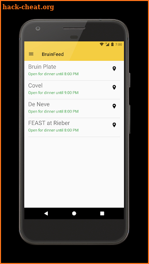 BruinFeed: UCLA dining menu browser screenshot