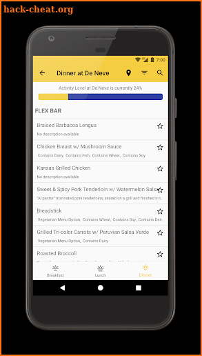 BruinFeed: UCLA dining menu browser screenshot