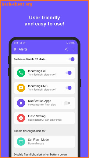 BT Alerts - Flash on Call, SMS & App Notifications screenshot