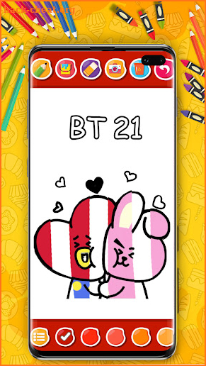 BT21 Coloring Book BTS screenshot