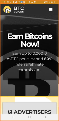 BTC Clicks - Earn Free Bitcoins Now! screenshot