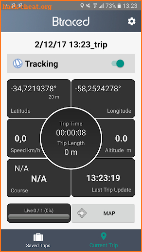 Btraced Track & Trace screenshot