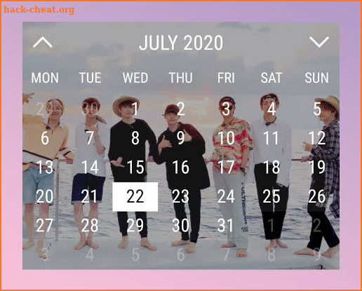 BTS Calendar Widget screenshot