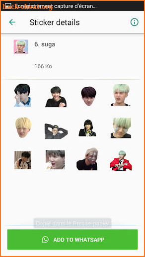 Bts K-Pop Stickers For Whatsapp screenshot