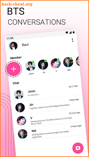 BTS Love Chat Simulator screenshot