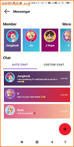 BTS Messenger - Blackpink Chat Simulator, BTS Chat screenshot