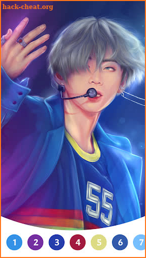 BTS Paint by Number Game screenshot