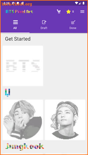 BTS Pixel Art - Color by Number - Free BTS Game screenshot
