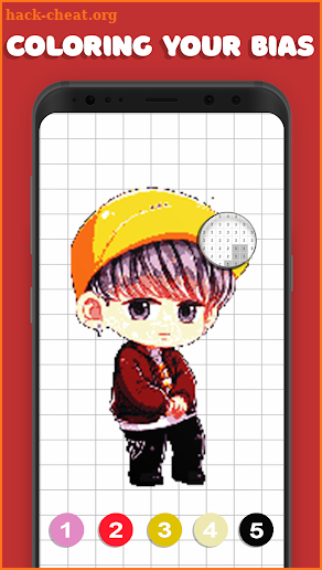 BTS Pixel Art - Paint by Number Coloring Books screenshot