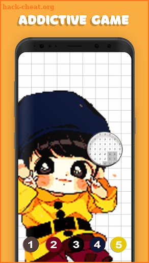 BTS Pixel Art - Paint by Number Coloring Books screenshot