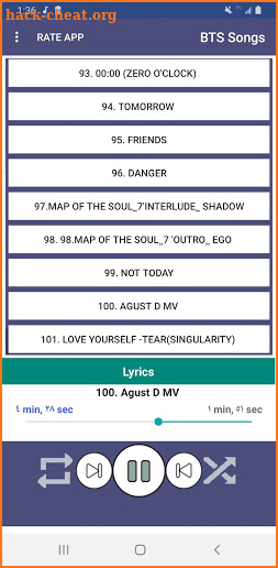 BTS Songs Offline Kpop + Lyrics screenshot