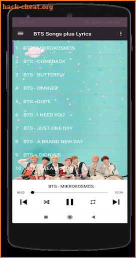 BTS Songs Plus Lyrics - Offline screenshot