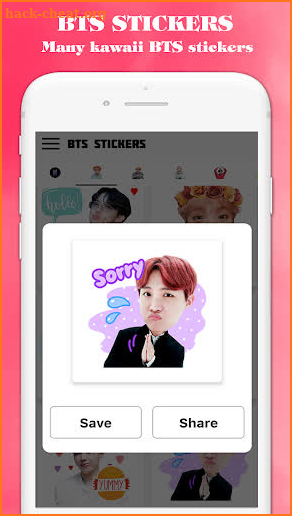 BTS Stickers For Share – BTS Emoji screenshot
