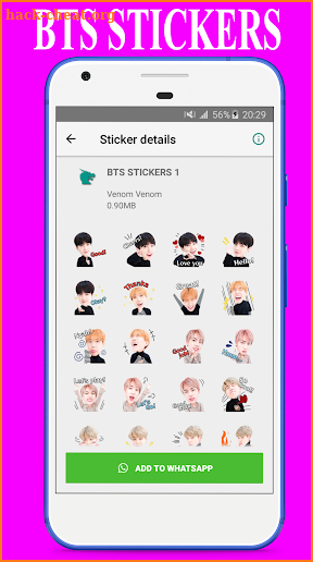 BTS Stickers for Whatsapp - WAStickerApps screenshot