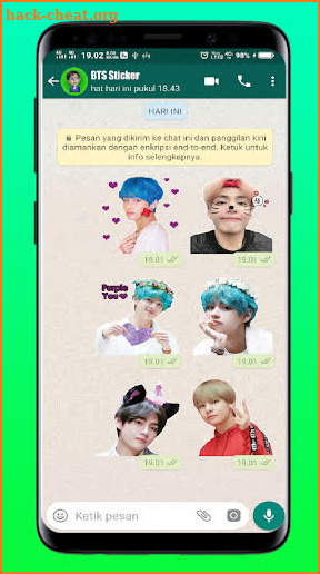 BTS WAStickerApps - BTS Cute Emoji Sticker Packs screenshot