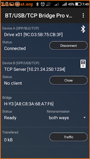 BT/USB/TCP Bridge Pro screenshot
