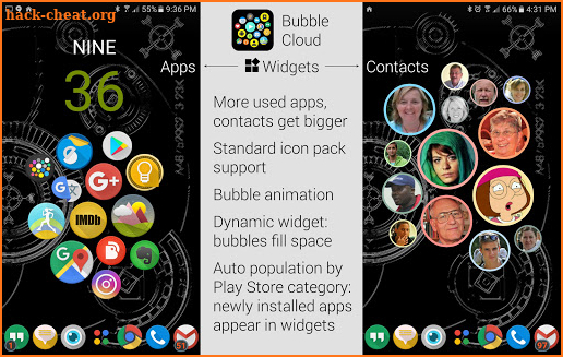 Bubble Cloud Widgets + Folders for phones/tablets screenshot