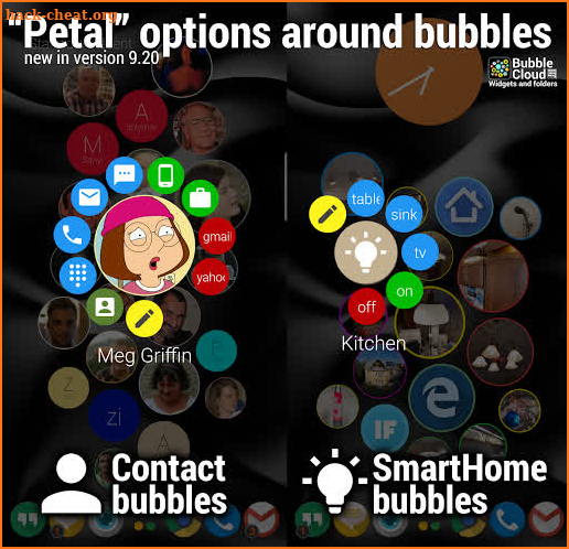 Bubble Cloud Widgets + Folders for phones/tablets screenshot