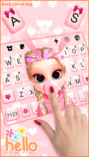 Bubble Gum Doll Keyboard Background screenshot