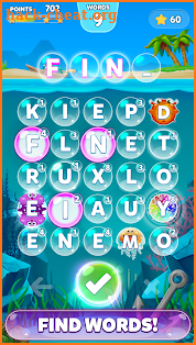 Bubble Words Game - Search and Connect the Letters screenshot