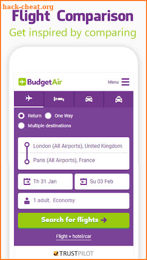 Budget Travel for Vayama screenshot