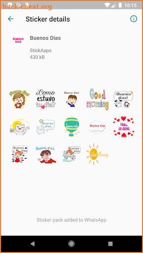 Buenos Dias Buenas Noches Stickers- WAStickerApps screenshot