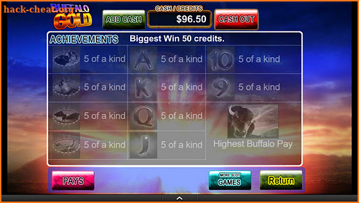Buffalo Gold Video Slot Game screenshot