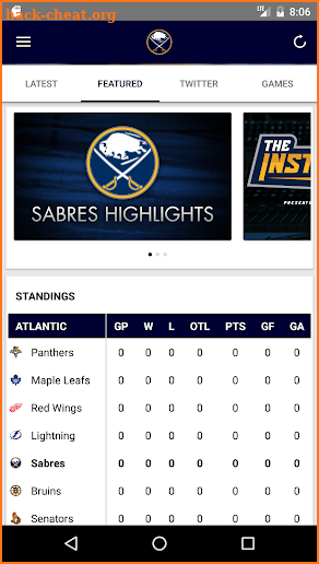 Buffalo Sabres screenshot